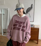 [unisex] Onpu Lettering Over Knit