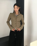 Sotten Mini Dot Polka Dot Frill Collar T-Shirt