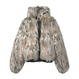 young and rich fur hoodie jacket