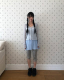 Noir Wavy Ribbed Cardigan