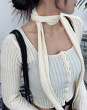 Seen Knit Muffler Cardigan SET