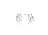 Champagne Moon Dew Drop Silver (W) Pave Earrings