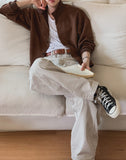 Kanji High-Neck Crop Cardigan