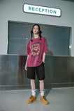 Peace Flower Pigment Short Sleeve T-Shirt