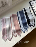 Initial Color Matching Silk Twilly Petite Scarf