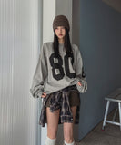 80 Numbering Printing Loose Fit Long Sleeve