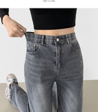 Banding Span Wide Denim Pants