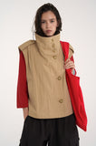 trench high neck vest