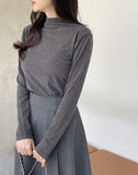 [Planning/Basic] Meria Brushed Span Half-Turtleneck T-Shirt