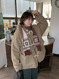 Taomi Fleece Corduroy Duffel Hood Half Coat