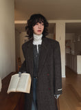 Grevy Herringbone Wool Coat