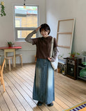 Seku Washing Denim Long Skirt