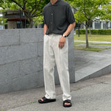 Rump Linen One-Tuck Wide Pants