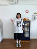 [unisex] Formt Cat Print Over Short Sleeve Tee