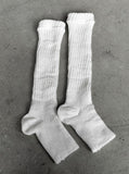 Open toe ribbed knee socks