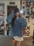 Ato Damage Cable Washing Cardigan