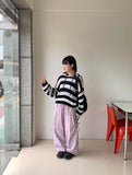 Larina Stripe Summer Hood Knit
