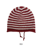 Striped Back Strap Wool Beanie