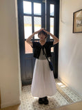 Deloin Pintuck Banding Balloon Long Skirt