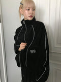 LETTERING PIPING TRACK ZIP-UP