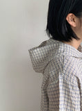 Meters Summer Check Hood Short Sleeve Shirt