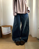 Belan Velvet Curved Denim Pants