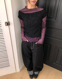 Theron Rolled-up Raw Wide Denim Pants