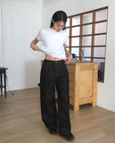 Chant Twist Embroidered Carpenter Raw Denim Pants