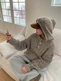 [unisex] Kiroi Bokashi Over Hood Knit