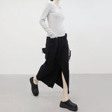 Biran cargo slit skirt