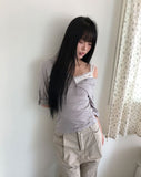 Turning Roll-up Three Quarter T-shirt