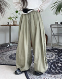 By Nylon Pintuck Balloon Pants