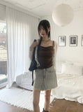 Rattan Vintage Washed Surgical Mini Skirt