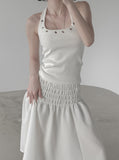 Terre Eyelet Halter Sleeveless