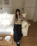 Karim Rose Flower Knit Cardigan