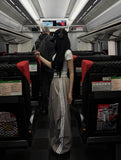 Metal Track Wide Nylon Pants