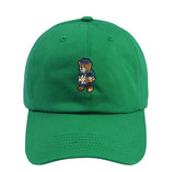 Daisy Bouquet Bear Embroidery Ball Cap
