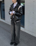 Kochi Leather Varsity Padded Jumper