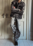 Rick smudging wide denim pants