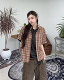 Perry Wrinkle Check Short Sleeve Shirt