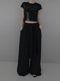 Tie Maxi Wide Sweatpants