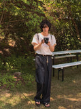 Sunday linen two-tuck wide pants