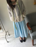 Namil Pleated Layered Banding Long Skirt