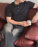Virgin Layered Muscle Fit Henley Neck Knit