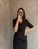 Cellmond Peplum H Line One Piece