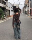 Keds Vintage Washing Wide Denim Pants