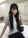Demp One Shoulder Off Short Sleeve Loose Fit T-Shirt