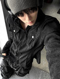 Pigment Long Sleeve Line Hood Zip-up