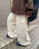 [BAONHAUS] Kansi corduroy banding string cargo pants