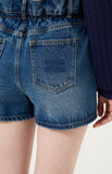 Flower Half Denim Pants
